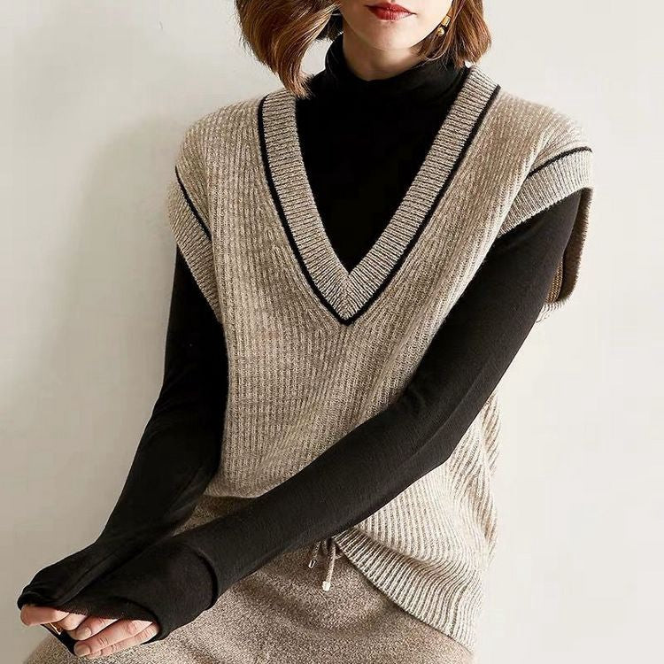 V-neck Knitted Vest
